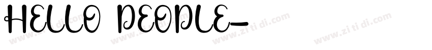HELLO PEOPLE字体转换